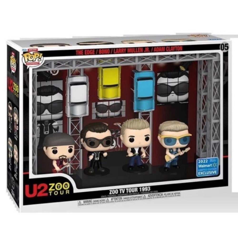 Funko Pop! Moment Deluxe U2 Zoo Tv Tour 1993 Walmart Exclusive Li…